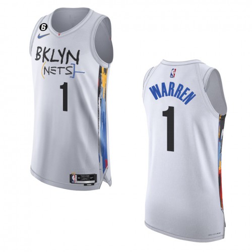 White Nike Brooklyn Nets #1 Nets Jersey - Polyester NBA Fan Apparel