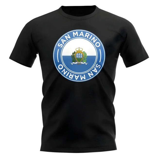 San Marino Football Badge T-Shirt (Black) Worldcup Worldcup
