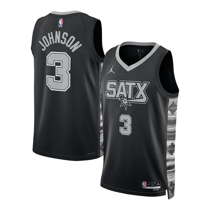 Keldon Johnson SAS Swingman Jersey - genuine NBA - Black athletic