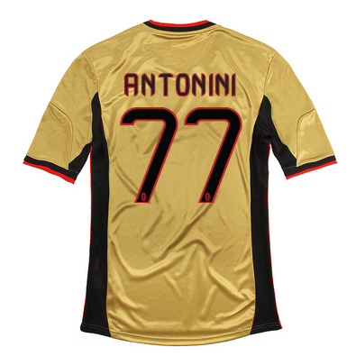Advanced Fabric 1314 AC Milan 77 Antonini Third Golden Jersey