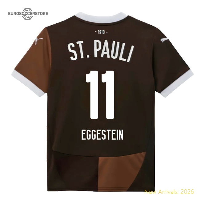 Top-grade 2024-2025 St Pauli Home Shirt (kids) (eggestein 11)