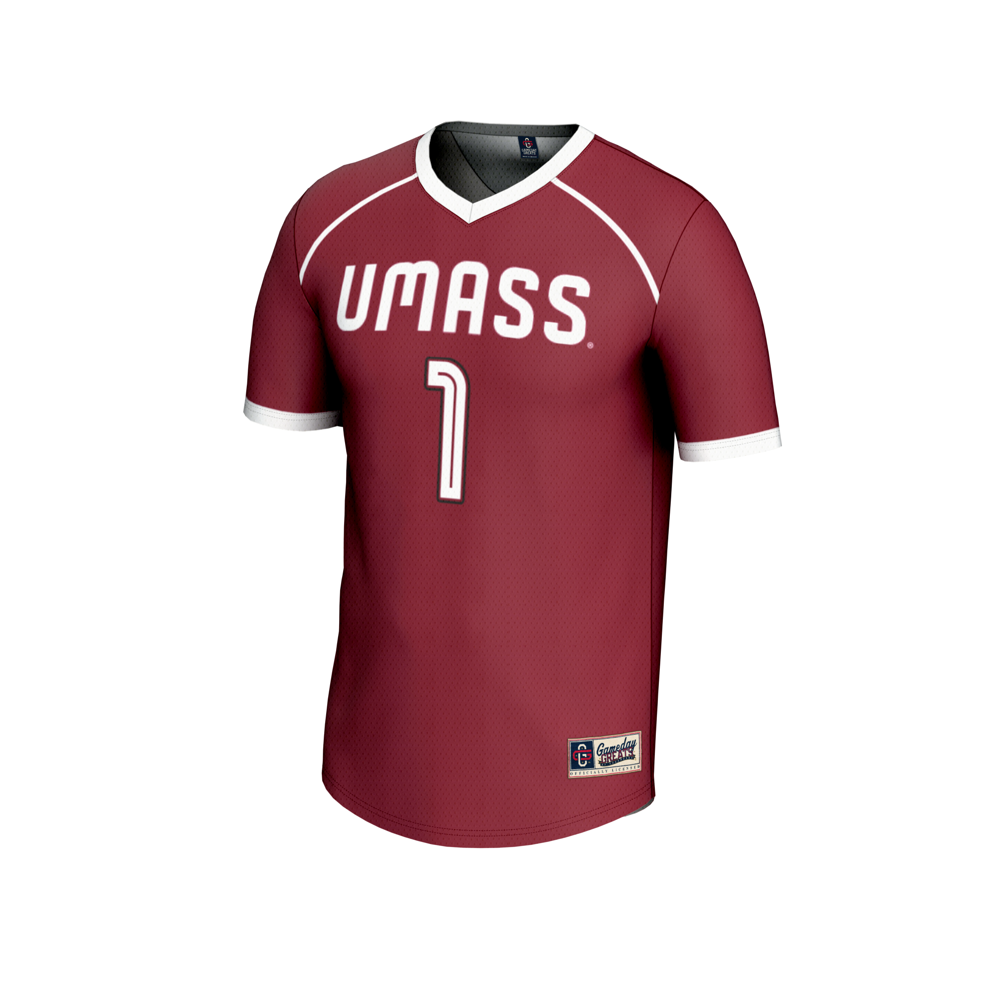 [NJP] UMass Minutemen GameDay Greats Youth Lightweight Women's Lacrosse Fashion Jersey - Maroon