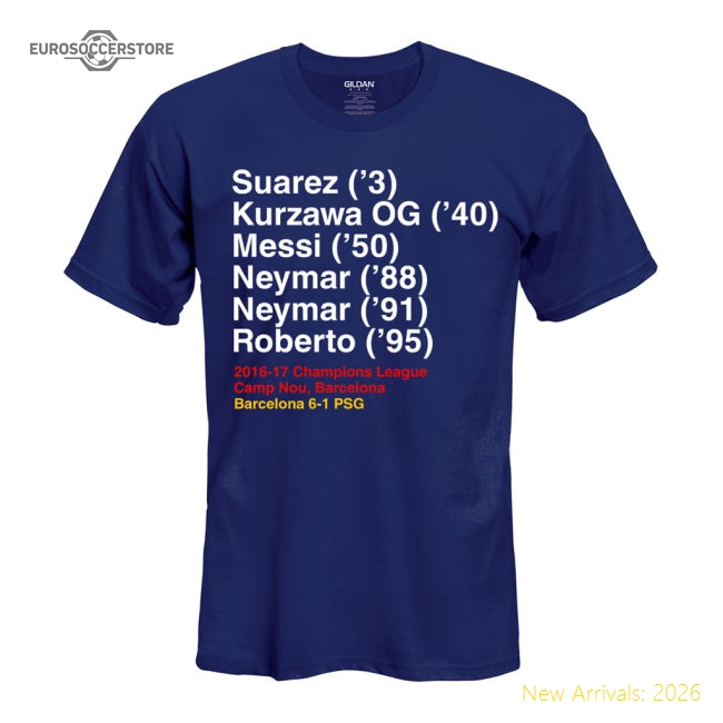 Fan-Favorite Performance Barcelona 6-1 Psg T-Shirt (Navy) - Kids