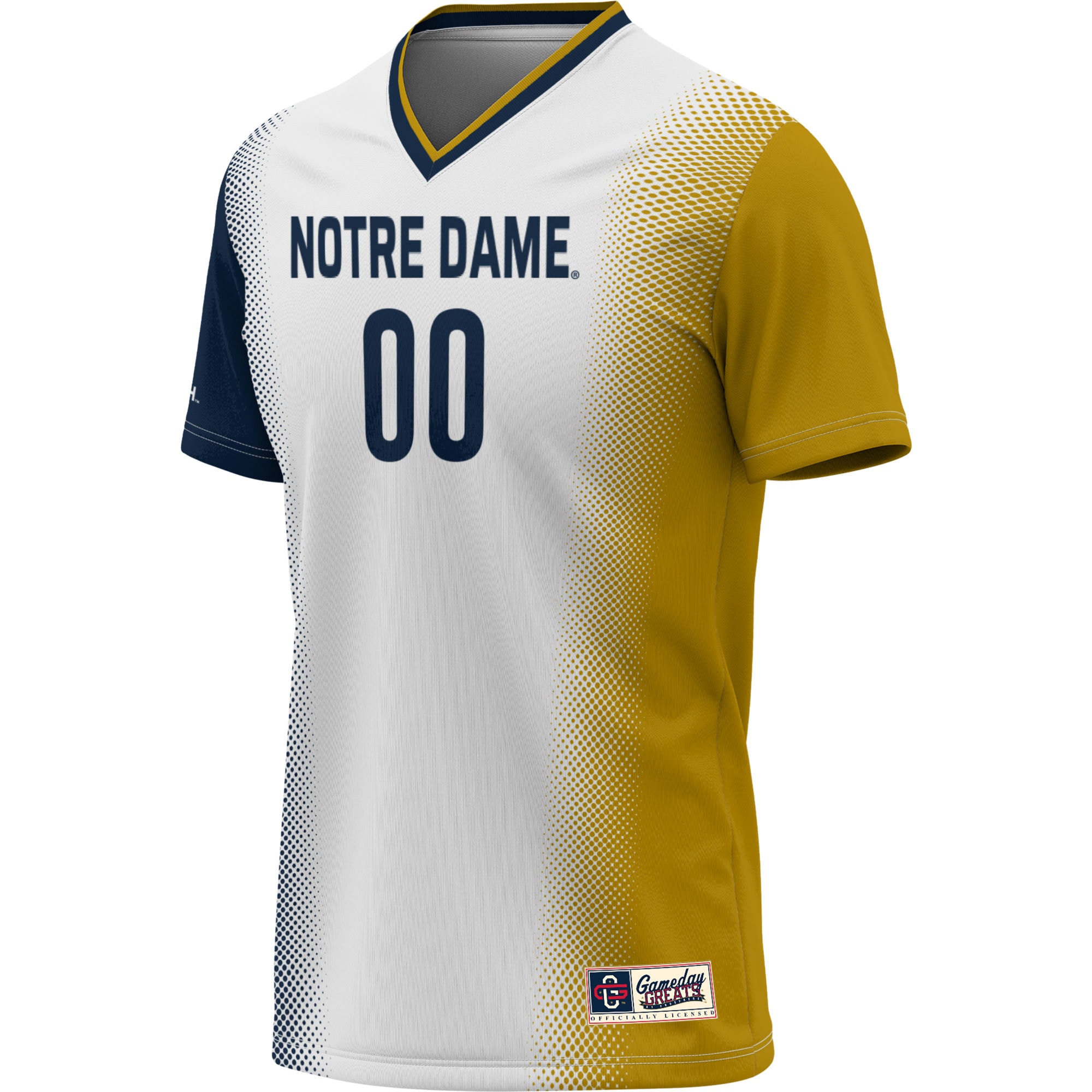 [DDG] Notre Dame Fighting Irish GameDay Greats Youth NIL Pick-A-Player Lightweight Women's Soccer Jersey - White