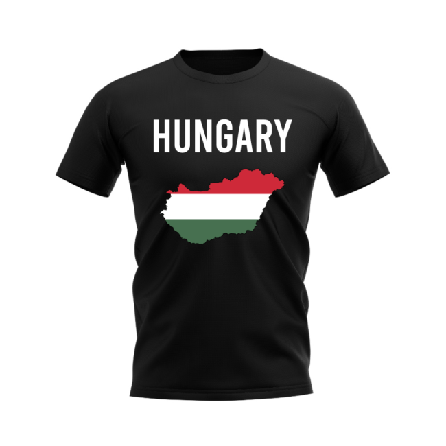 Hungary Map T-Shirt (Black) Authentic Oranje Holland Netherlands