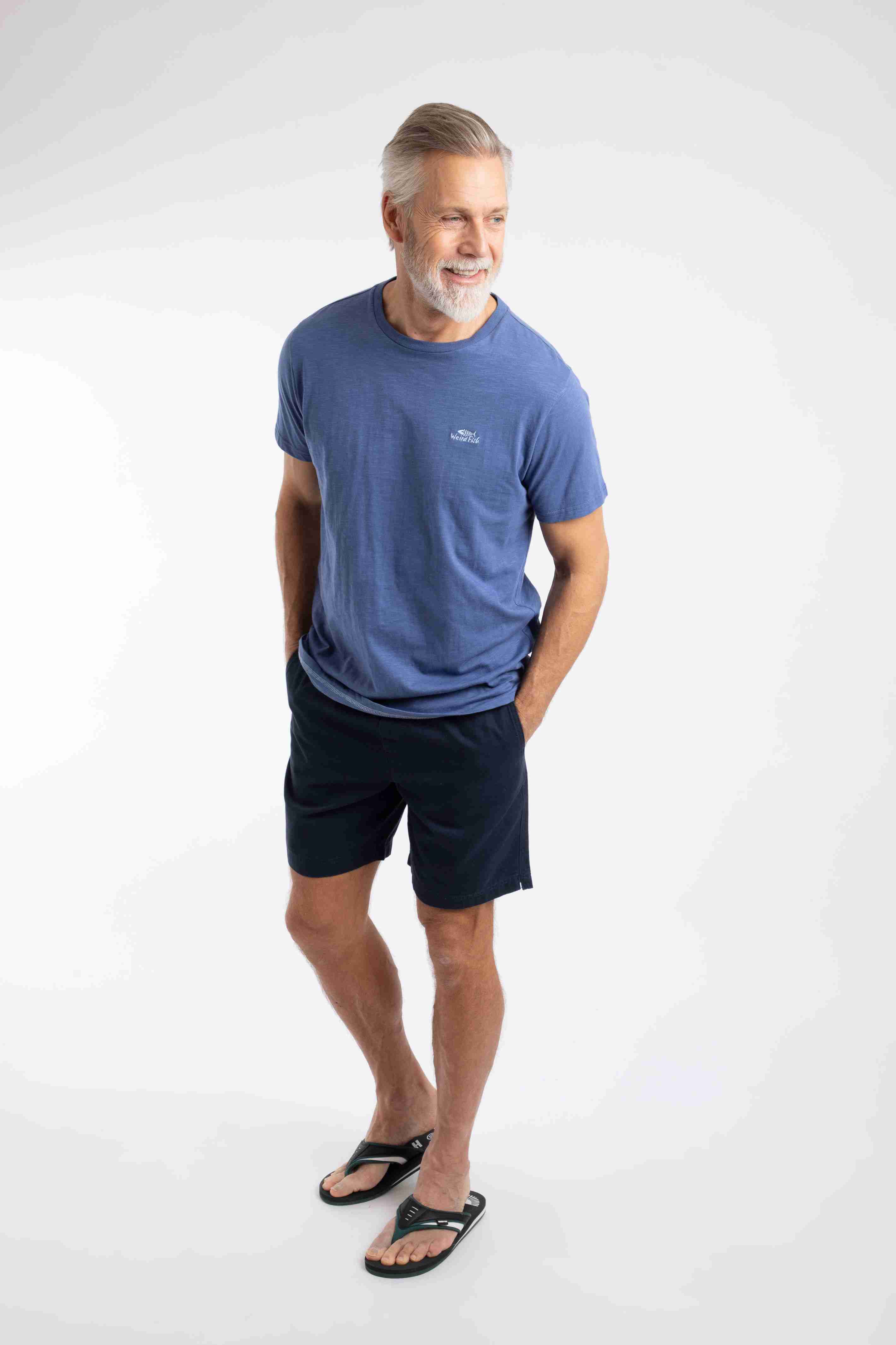 Fished Branded T-Shirt Faded Blue