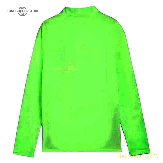 2025-2026 Man City Training 14 Zip Top Fizzy Apple - Kids
