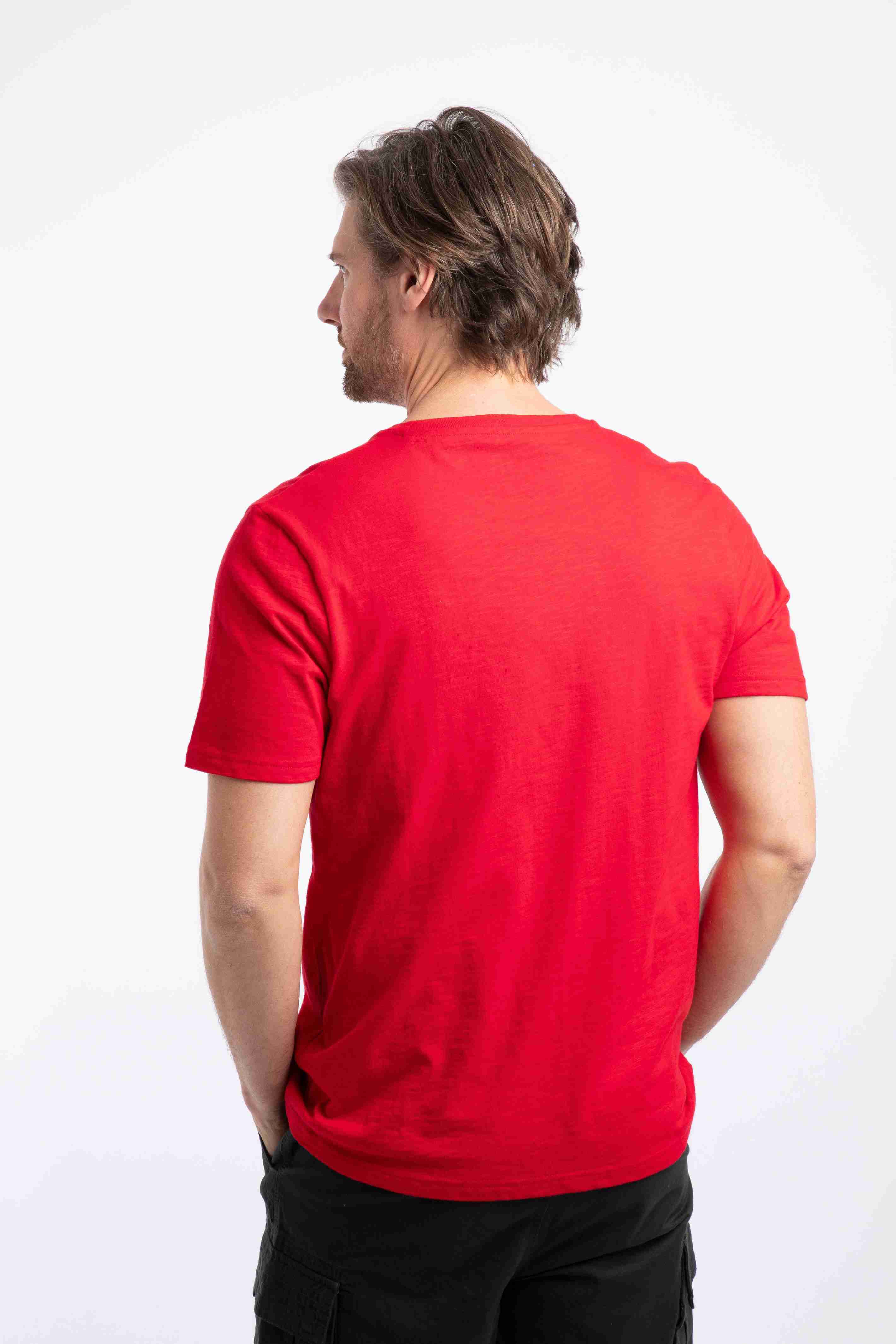 Fished Branded T-Shirt Barberry Red Marl