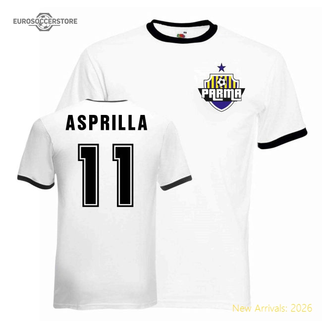 Performance Faustino Asprilla Parma Ringer Tee (White-Black)
