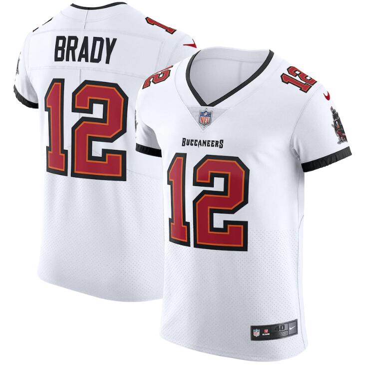 Authentic T B Buccaneers NFL #12 Tom Brady Elite White Jersey