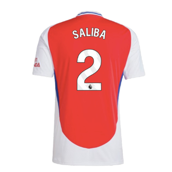 Arsenal Arsenal Home Shirt Saliba #2 Official Licensed Die-hard 20...