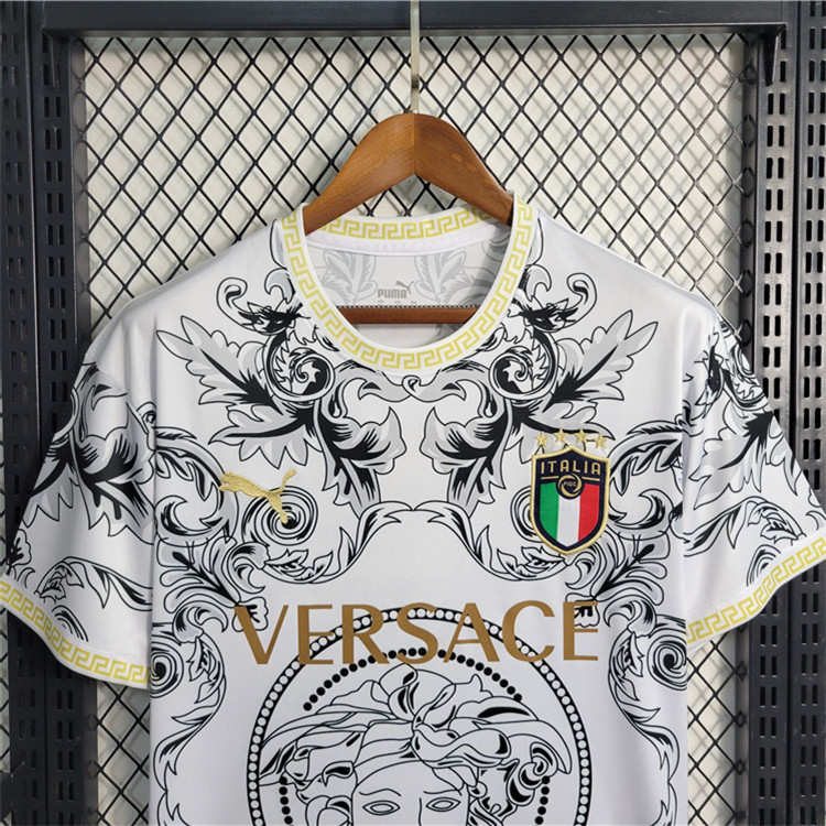 Official Italy X Versace White Shirt - Official Replica 17023