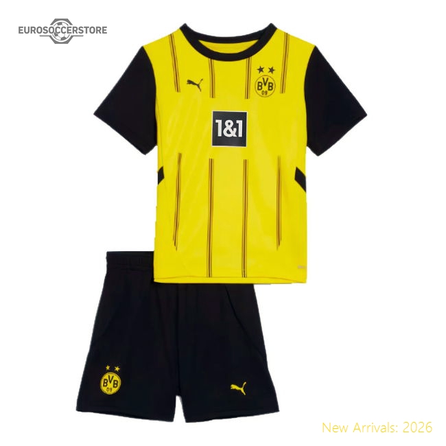 Outstanding 2024-2025 Borussia Dortmund Home Mini Kit (haaland 9)