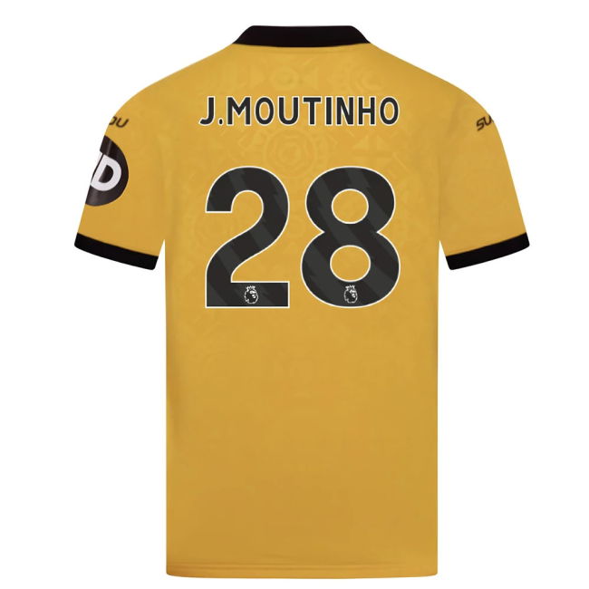 Kids Moutinho 28 2025 Edition Durable Wolves Home Match Shirt