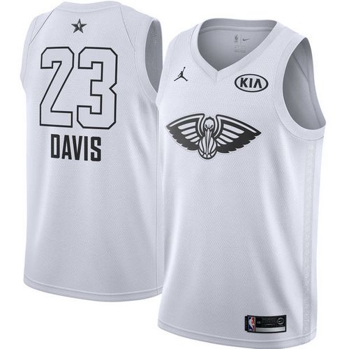White NOP Anthony Davis #23 Nike Vintage Jersey Premium Quality