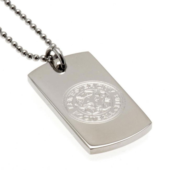 Men's Leicester City FC Engraved Dog Tag & Chain