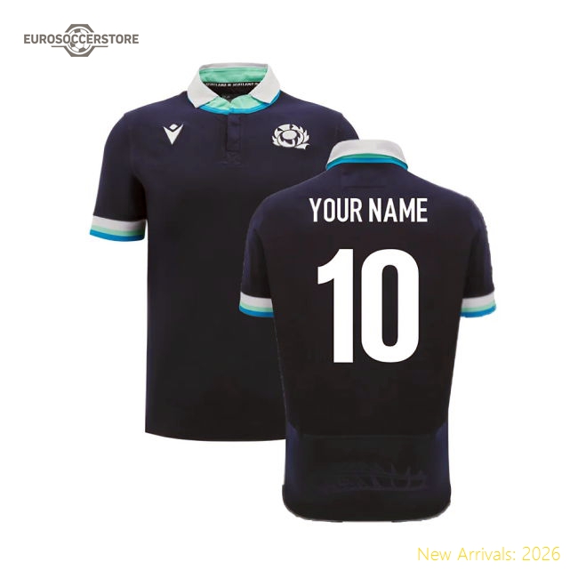 2024-2025 Scotland Rugby Home SS Cotton Shirt (Kids) (Your Name)