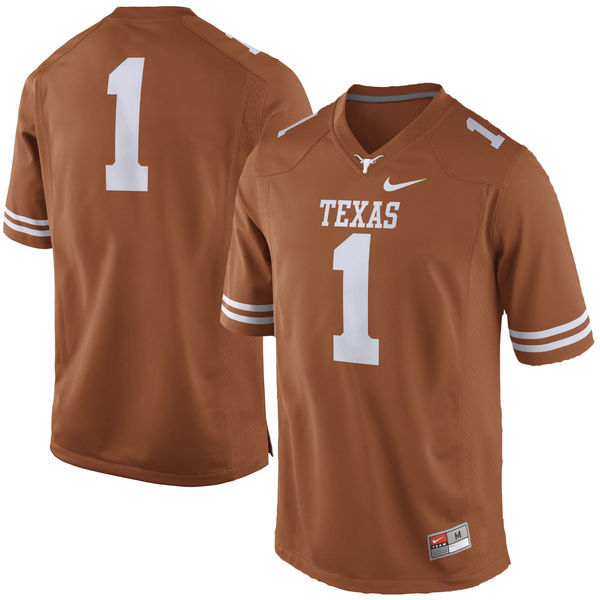 Men's UT Longhorns Orange 2024 performance Orange Nike #1 home jersey