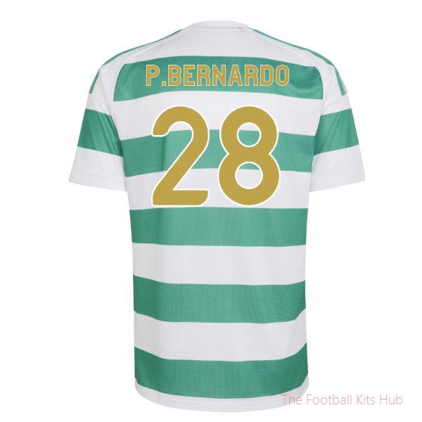 Celtic Home Shirt 2026-2027 P Bernardo #28 Match Jersey