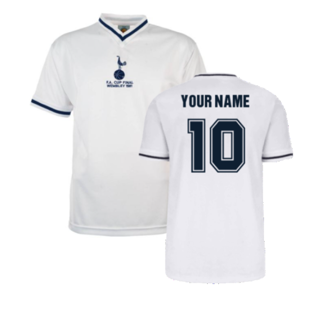 Official Tottenham Hotspur 1981 Fa Cup Final Retro Shirt (your Name