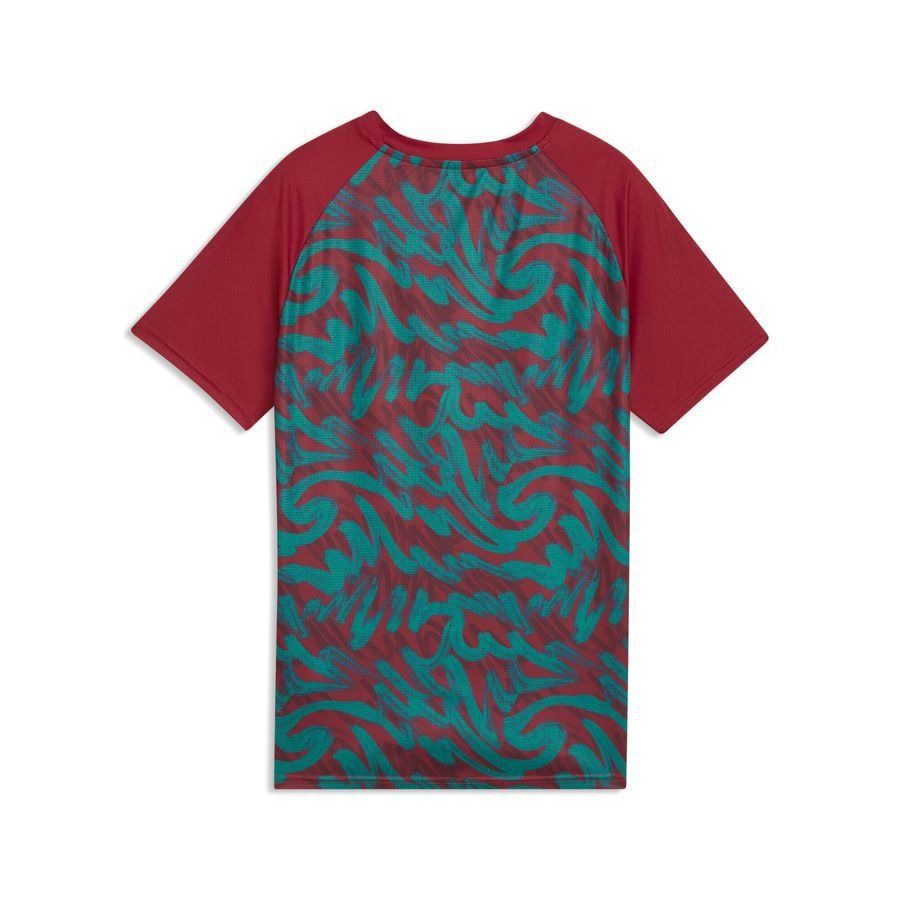 Portugal Training T-Shirt Pre Match World Cup 2026 - Club Red/Green Lagoon Kids