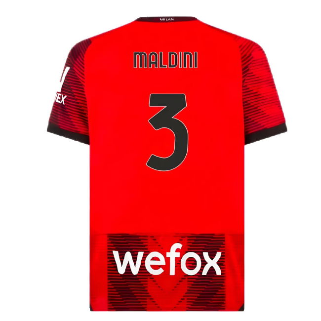 Top Tier Acm Ac Milan Home Shirt Maldini #3 Latest Edition Dedicat...