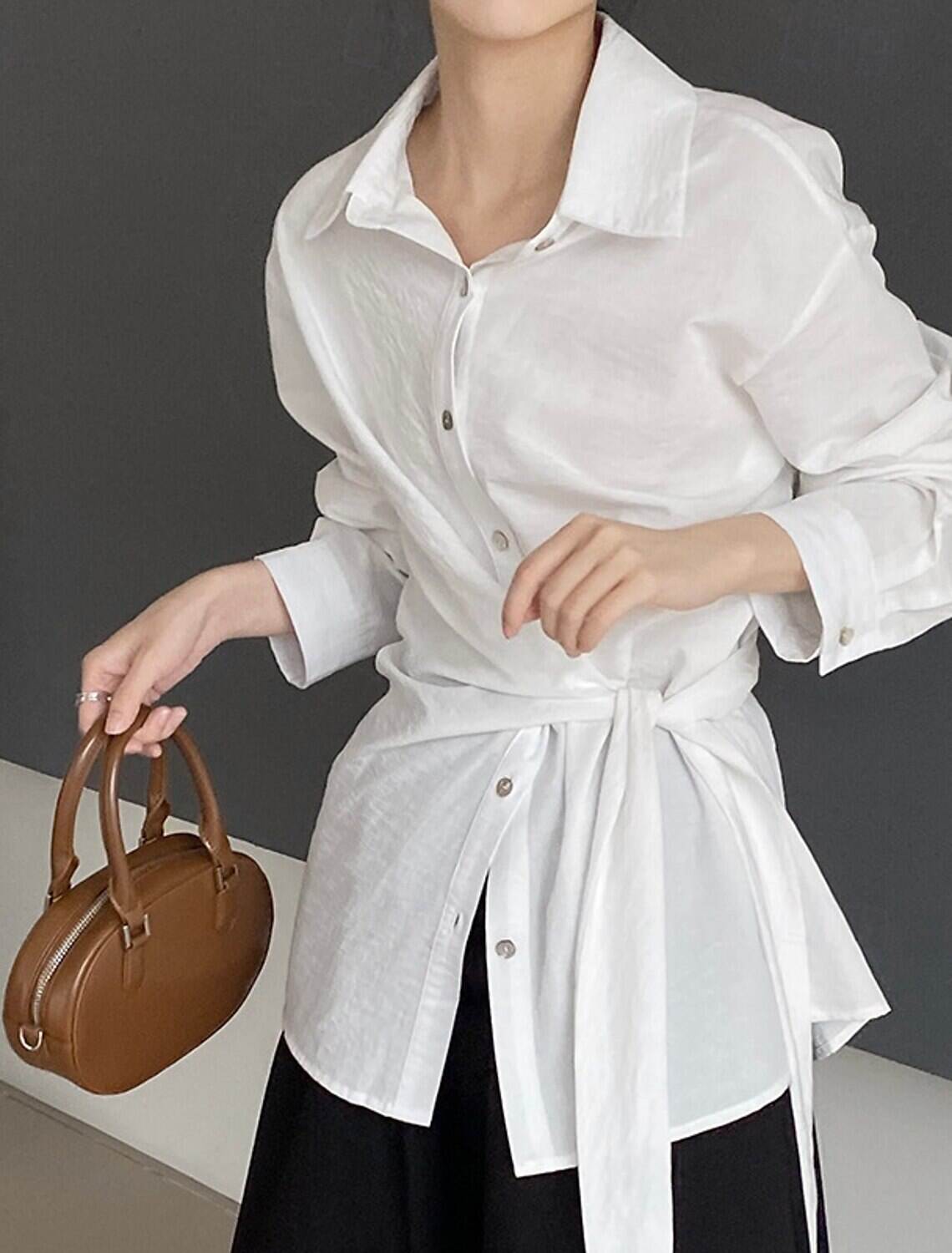 Women's Shirt Daily Stylish Long Sleeve Shirt Collar Spring & Fall