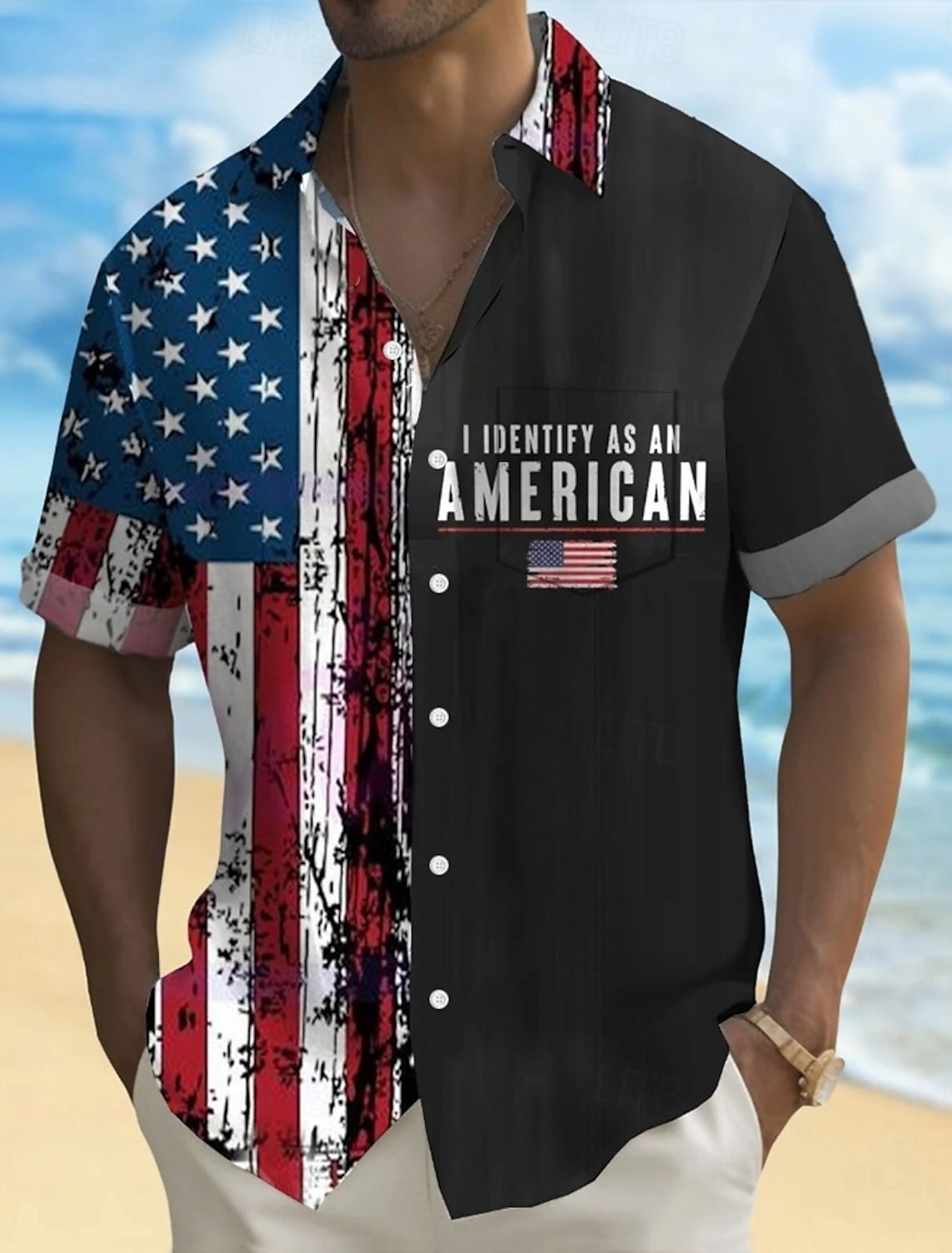 Independence Day Men's American US Flag 4th of July U.S. 250th Anniversary Patriotic Shirt Summer Shirt Button Up Shirt Short Sleeve Fashion Casual Holiday Summer Spring Turndown 3D Print Collared