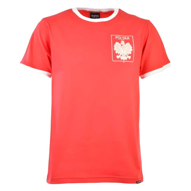 Poland 12Th Mant-Shirt - Red/White Ringer Authentic Official