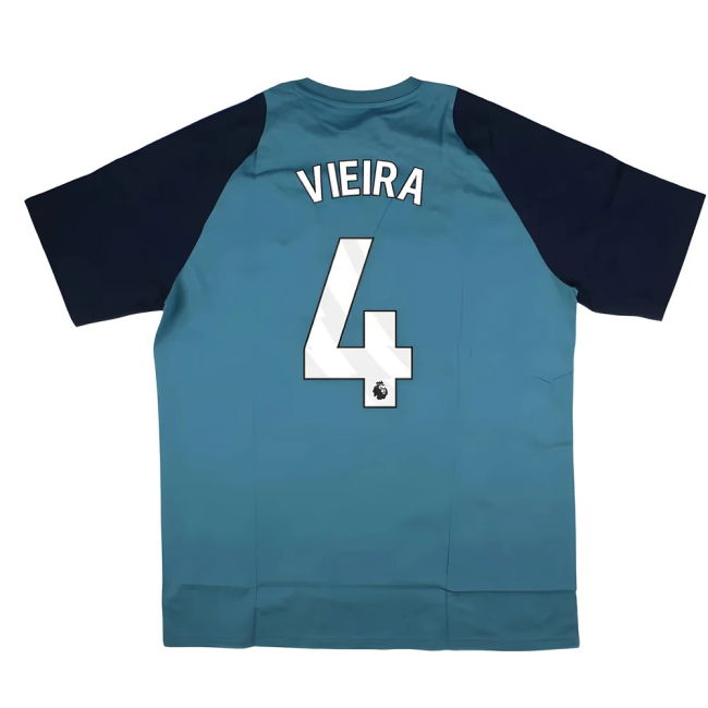2025-2026 Arsenal Training Tee (Blanch Blue) (Vieira 4) - authentic...