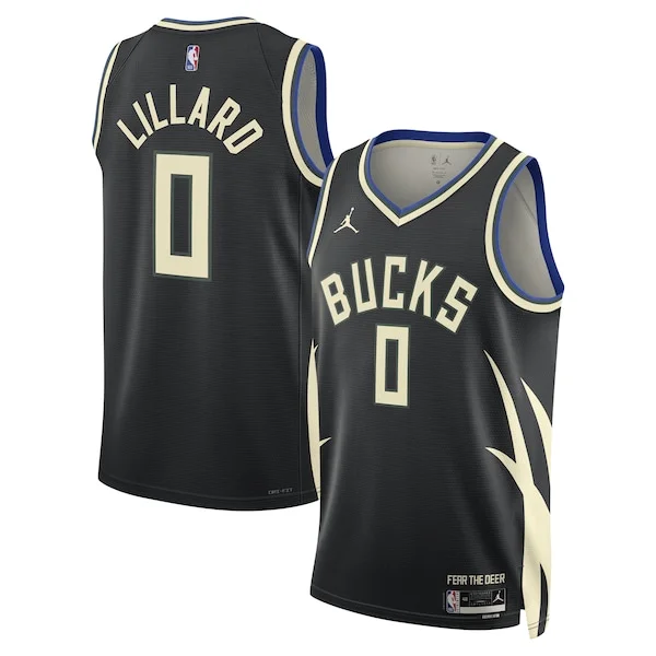 Damian Lillard MIL Top-Grade Basketball Jersey - Great Deal