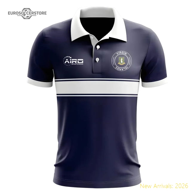 Elite Virgin Islands Concept Stripe Polo Shirt (navy) - World Cup Edition