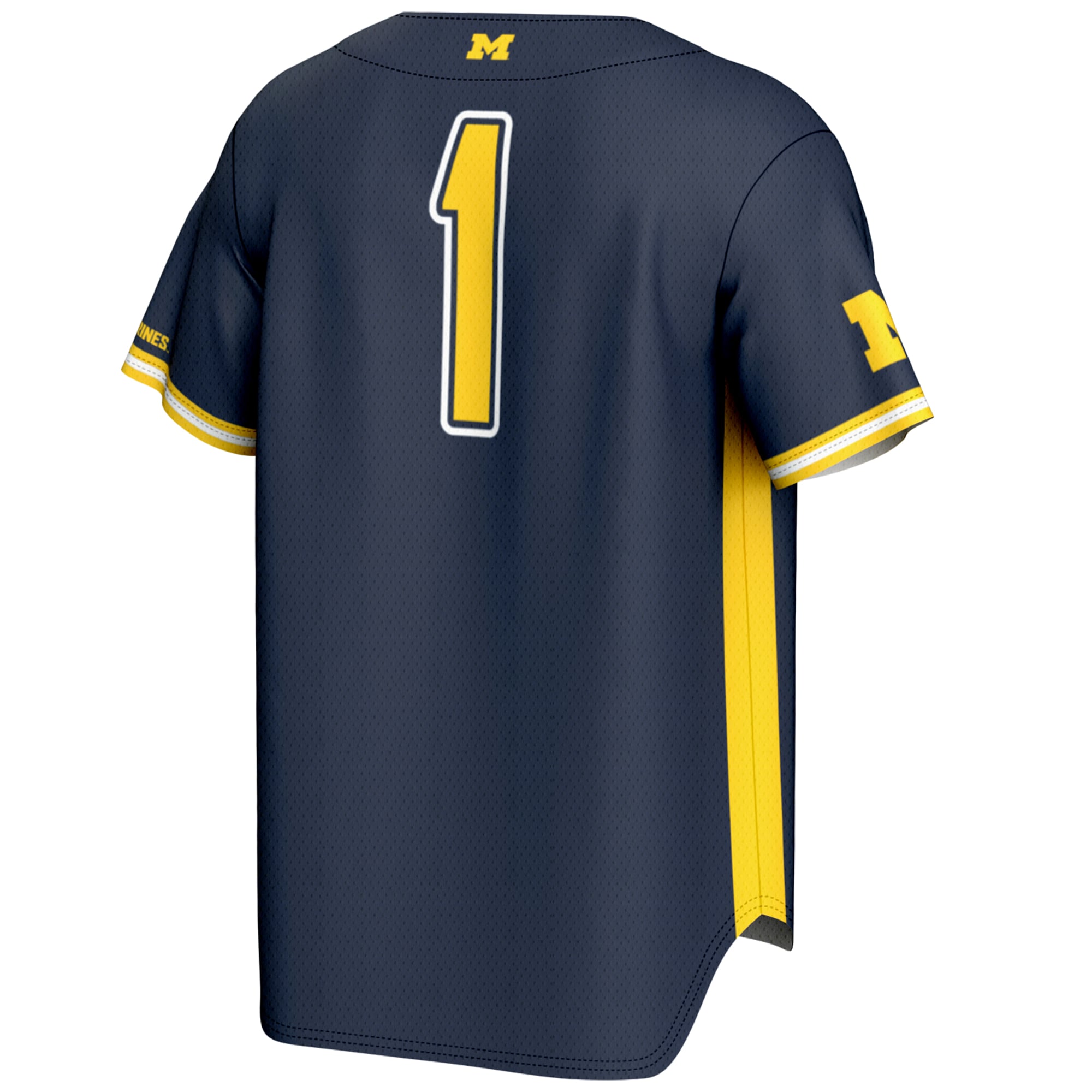 #1 Michigan Wolverines GameDay Greats Lightweight Baseball Fashion Jersey - Navy