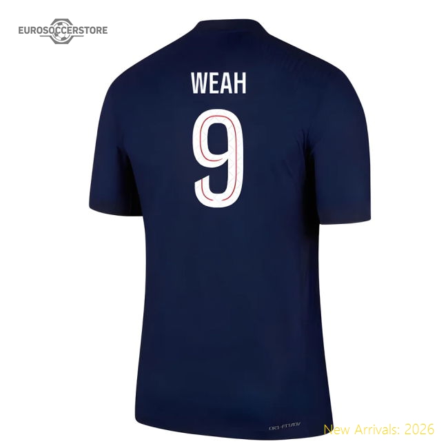 2025-2026 Psg Home Dri-Fit Adv Shirt (Weah 9) Ligue 1 Training Wear