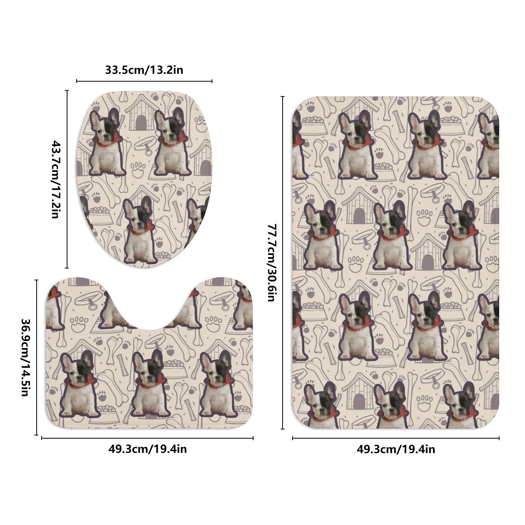Street-Ready Personalized Bathroom Set With Your Frenchie’s Image for...