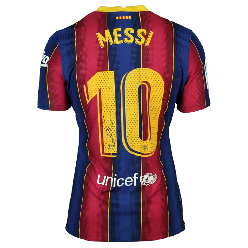 Retro Messi #10 Barcelona Home Soccer Jersey 2020/21 - No signatureAut