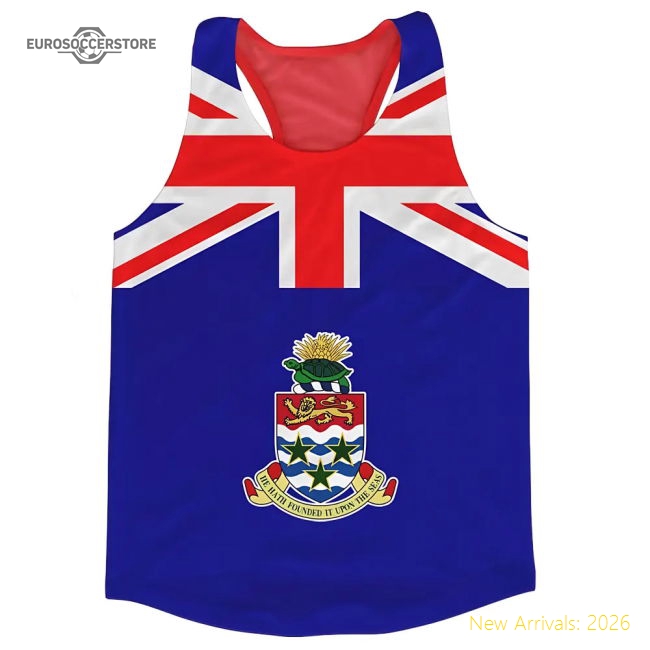 Cayman Islands Flag Running Vest - Economical - World Cup Edition