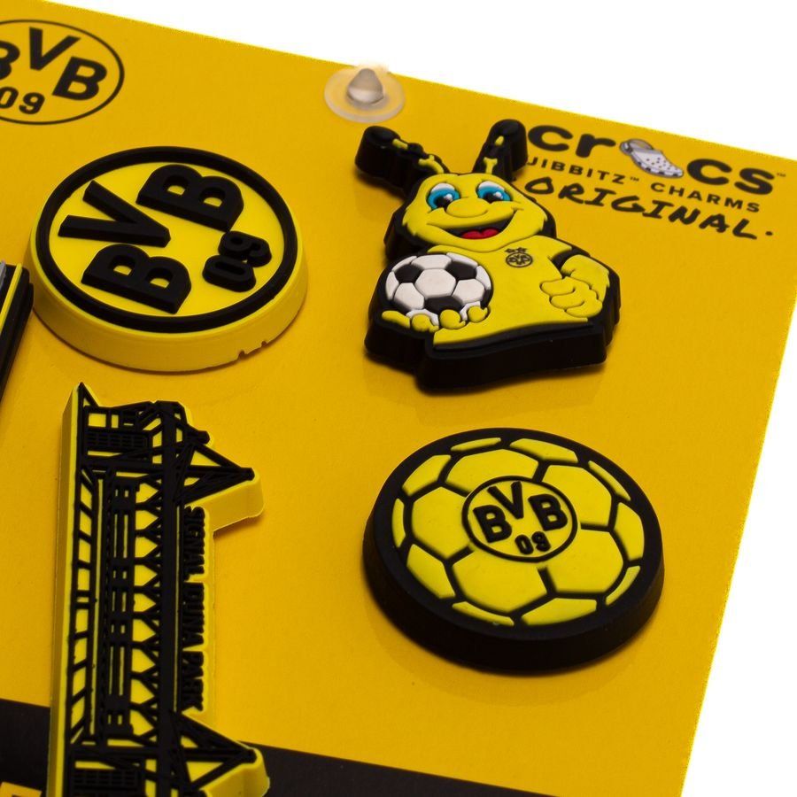 Crocs Jibbitz Dortmund 5-Pack - Black/Yellow