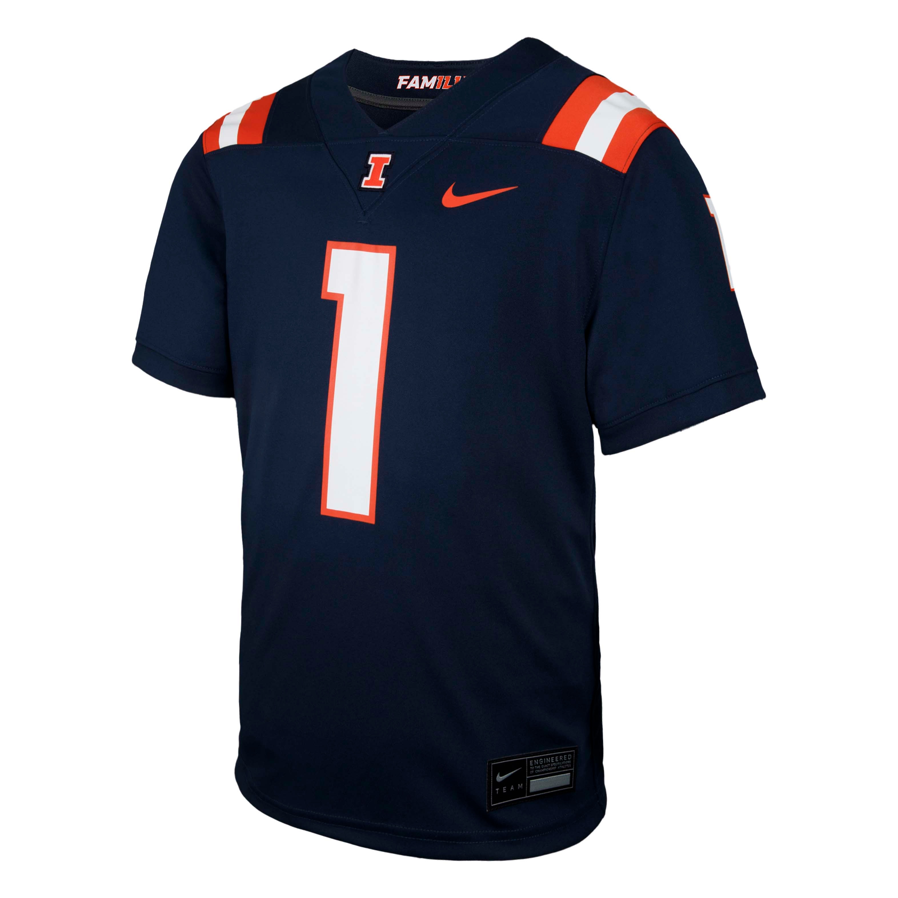 [NJP] Illinois Fighting Illini Youth Untouchable Replica Game Jersey - Navy
