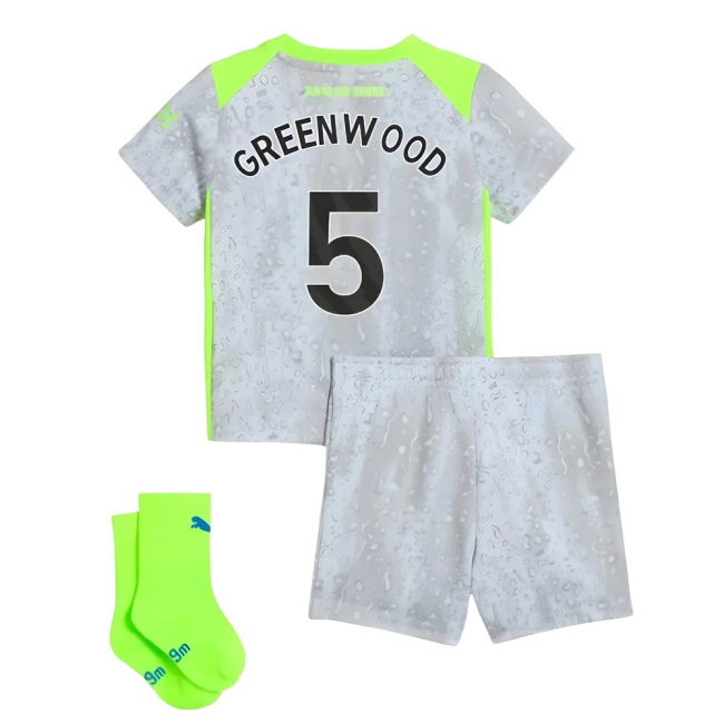Baby Greenwood 5 Updated Comfortable Man City Third Game Jersey