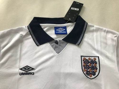 1990 England Premium Jersey Retro - Retro Comfort Fit - Home Of