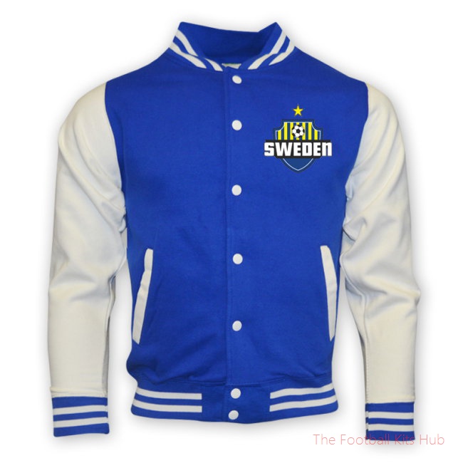 Men Sweden College Baseball Jacket (blue)