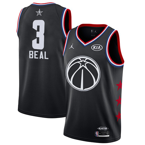 LAC Black Nike W. Wizards #3 NBA Jersey Basketball Jersey NBA Fan Apparel