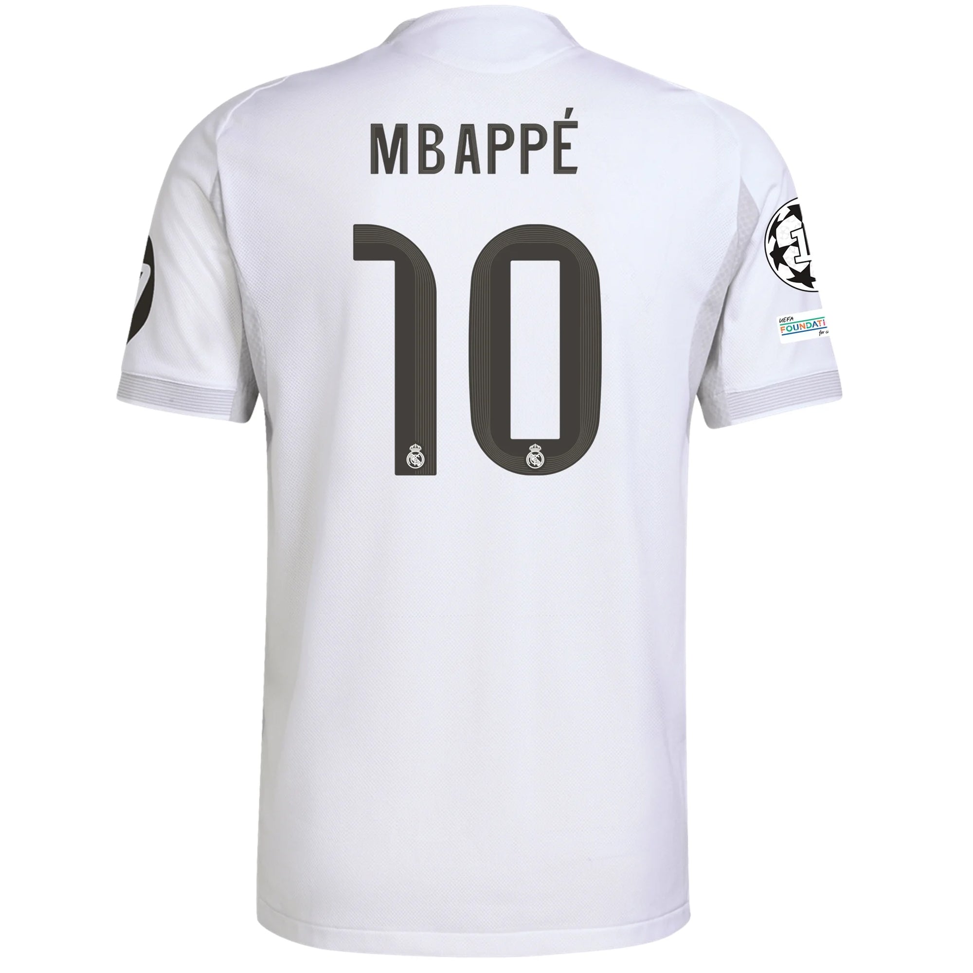 Kylian Mbappe Real Madrid Authentic Home Football Shirt 25/26 Champions League White