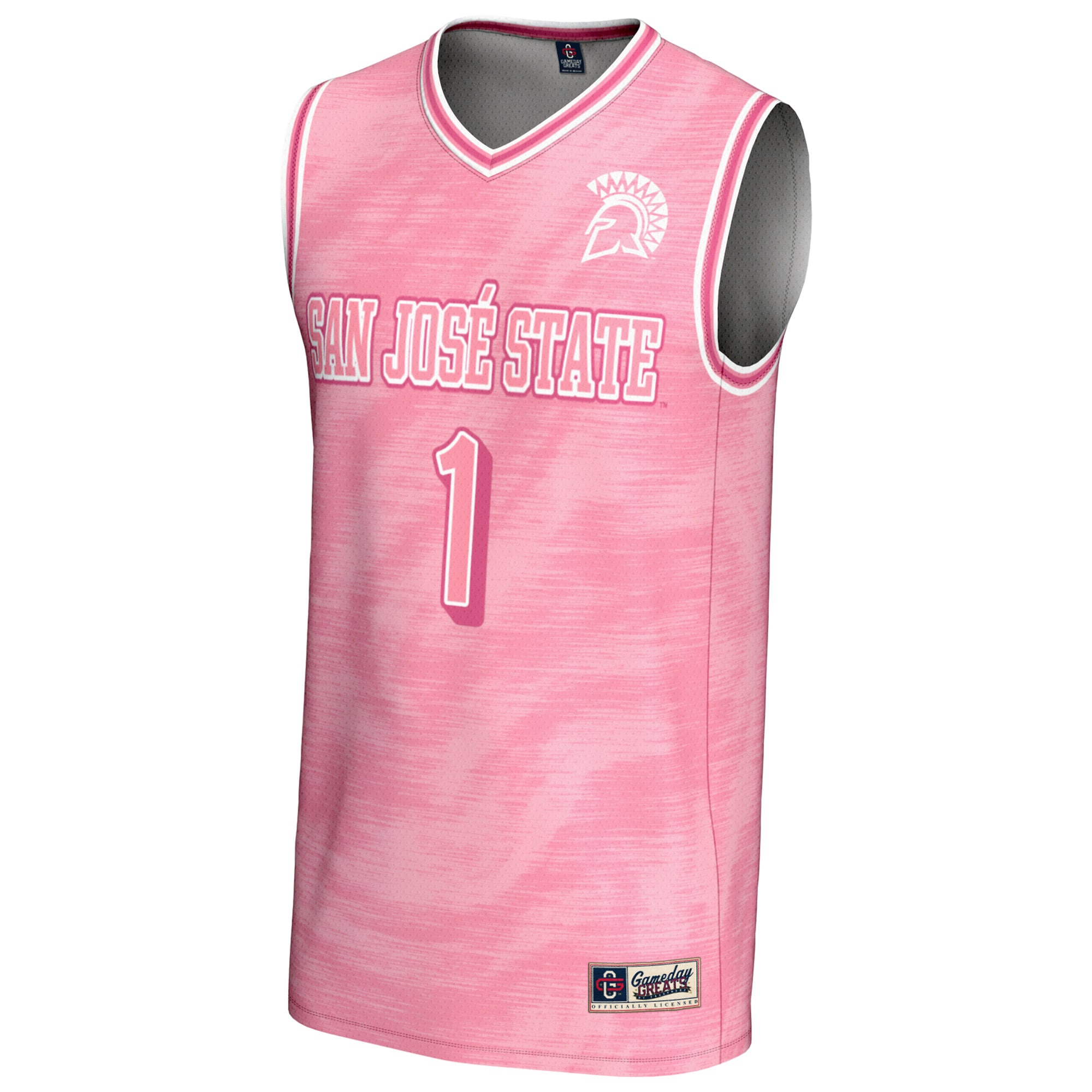 [DDG] San Jose State Spartans GameDay Greats Unisex Lightweight Basketball Jersey - Pink