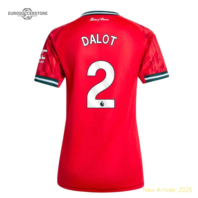 Premium 2025-2026 Man Utd Home Shirt (womens) (dalot 2) - Premium