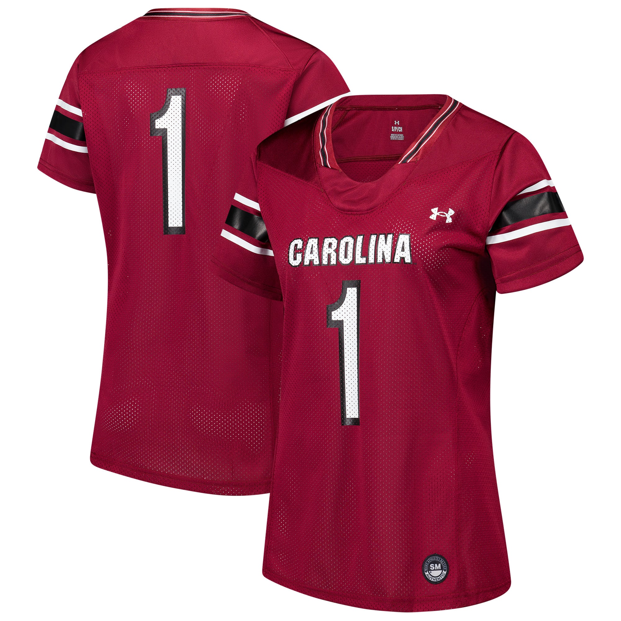 #1 South Carolina Gamecocks Under Armour Women's Replica Football Jersey - Garnet