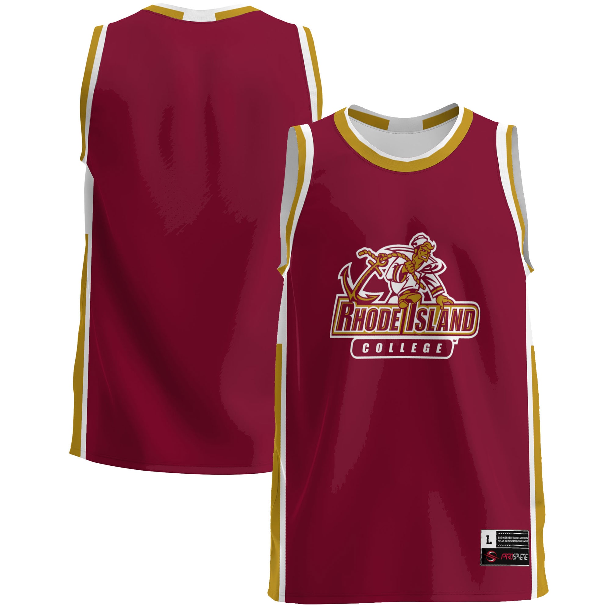 [NJP] Rhode Island Anchormen GameDay Greats Lightweight Basketball Jersey - Burgundy