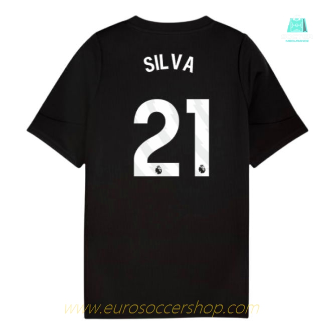 2025-2026 Man City Training Jersey (Black) - Kids (Silva 21)