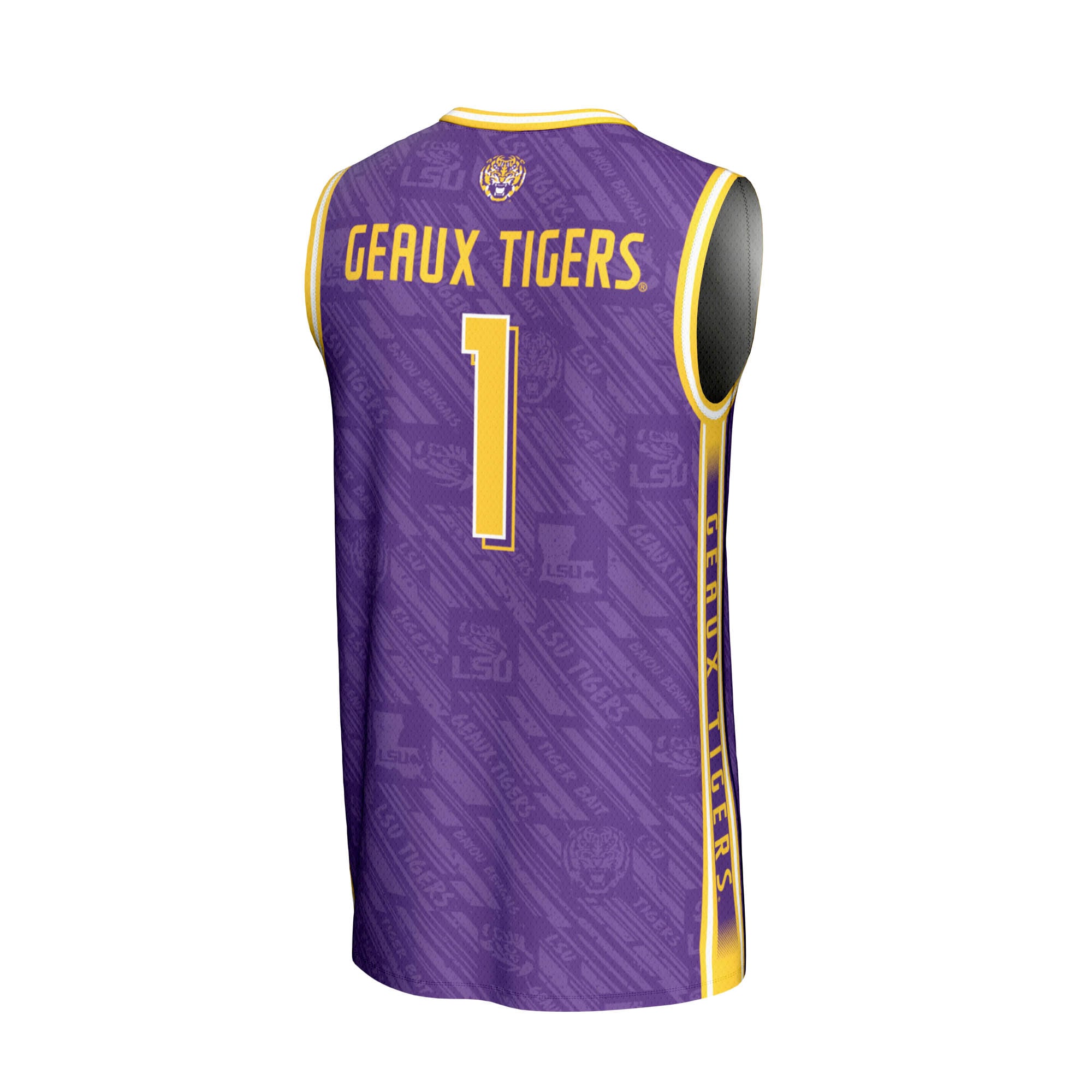 [NJP] LSU Tigers GameDay Greats Unisex Lightweight Highlight Print Basketball Jersey - Purple
